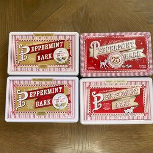 Williams Sonoma Peppermint Bark Tins- DOES NOT INCLUDE CANDY